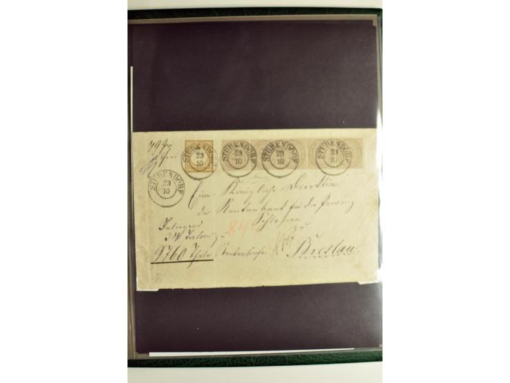 1872/74, 5bändige Sammlung, gestempelt und auf Ganzstücken gesammelt, das Ganze in einer Qualität, die man nur als 'traumhaft