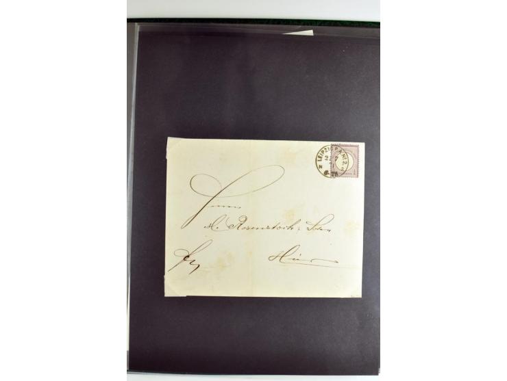1872/74, 5bändige Sammlung, gestempelt und auf Ganzstücken gesammelt, das Ganze in einer Qualität, die man nur als 'traumhaft