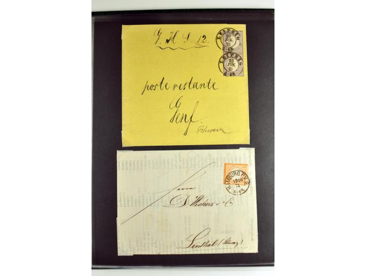 1872/74, 5bändige Sammlung, gestempelt und auf Ganzstücken gesammelt, das Ganze in einer Qualität, die man nur als 'traumhaft