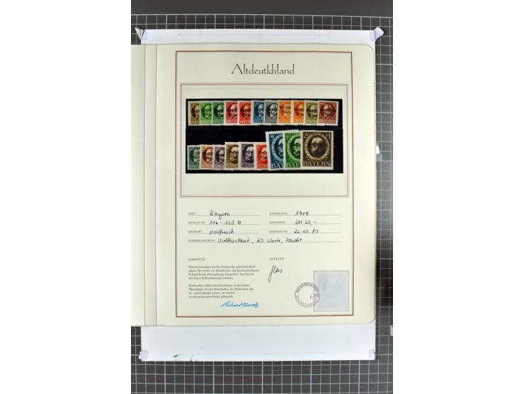 1872/45, anfangs gestempelte, sonst ungebrauchte und teils postfrische, weitgehend komplette Sammlung, dabei auch 151Y sowie 