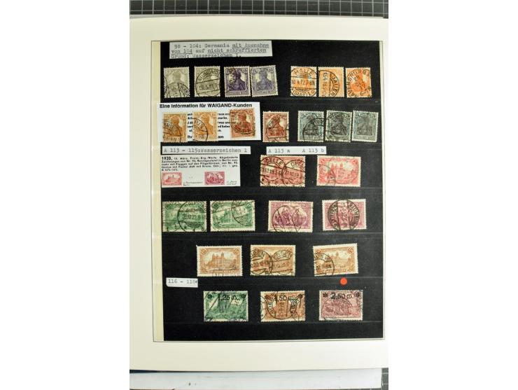 1872/1945, vorwiegend gestempelte Sammlung, beginnend mit schönem Brustschildteil, dabei Mi.-Nr. 11, 27, 28 und 29-30, danach