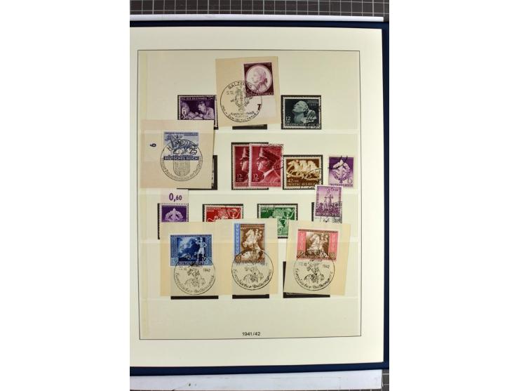 1872/1945, vorwiegend gestempelte Sammlung, beginnend mit schönem Brustschildteil, dabei Mi.-Nr. 11, 27, 28 und 29-30, danach