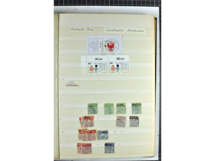 1872/1945, vorwiegend gestempelte Sammlung, beginnend mit schönem Brustschildteil, dabei Mi.-Nr. 11, 27, 28 und 29-30, danach