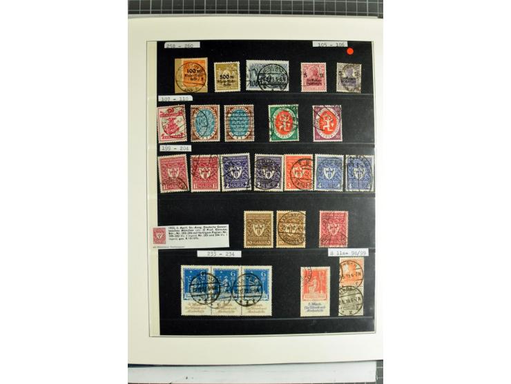 1872/1945, vorwiegend gestempelte Sammlung, beginnend mit schönem Brustschildteil, dabei Mi.-Nr. 11, 27, 28 und 29-30, danach