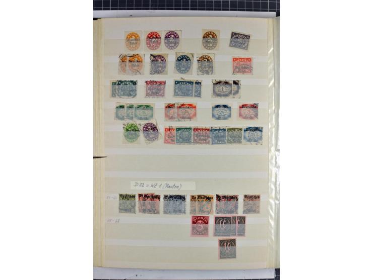 1872/1945, vorwiegend gestempelte Sammlung, beginnend mit schönem Brustschildteil, dabei Mi.-Nr. 11, 27, 28 und 29-30, danach