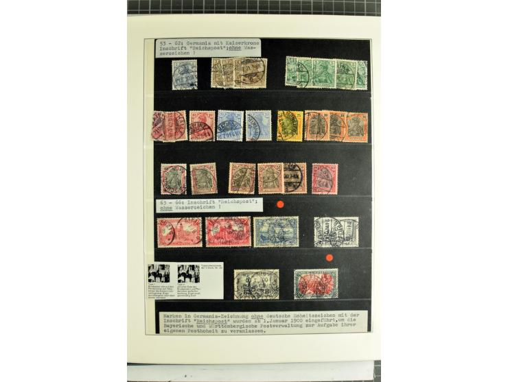 1872/1945, vorwiegend gestempelte Sammlung, beginnend mit schönem Brustschildteil, dabei Mi.-Nr. 11, 27, 28 und 29-30, danach
