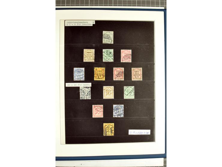 1872/1945, vorwiegend gestempelte Sammlung, beginnend mit schönem Brustschildteil, dabei Mi.-Nr. 11, 27, 28 und 29-30, danach