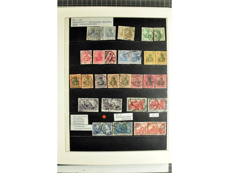 1872/1945, vorwiegend gestempelte Sammlung, beginnend mit schönem Brustschildteil, dabei Mi.-Nr. 11, 27, 28 und 29-30, danach