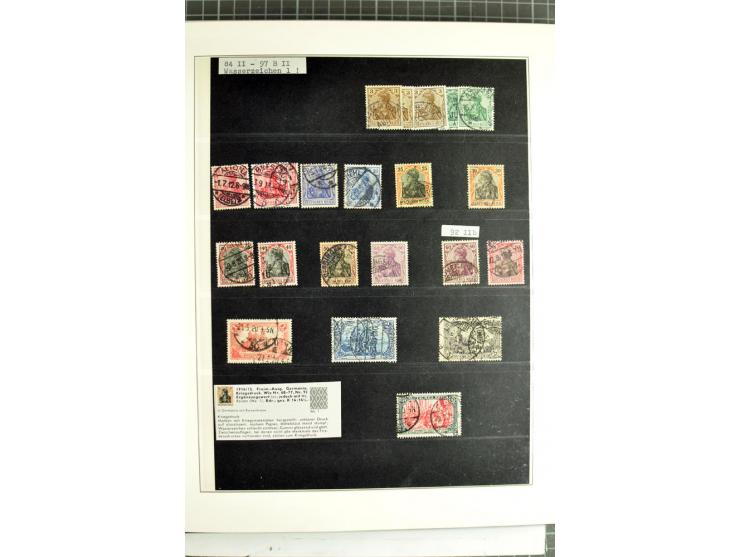 1872/1945, vorwiegend gestempelte Sammlung, beginnend mit schönem Brustschildteil, dabei Mi.-Nr. 11, 27, 28 und 29-30, danach