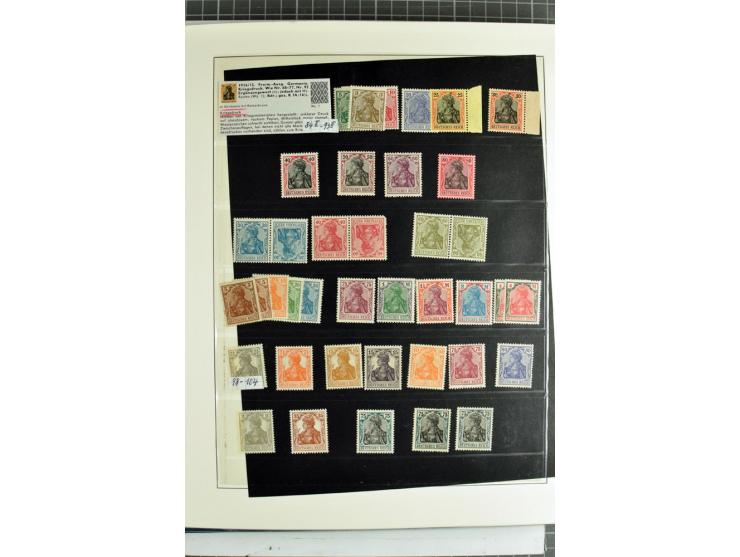 1872/1945, vorwiegend gestempelte Sammlung, beginnend mit schönem Brustschildteil, dabei Mi.-Nr. 11, 27, 28 und 29-30, danach