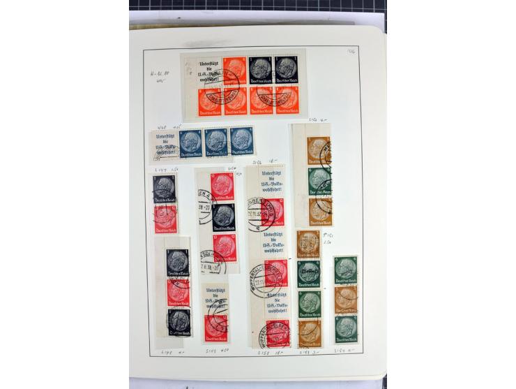 1872/1945, überwiegend gestempelte Sammlung mit u.a. Mi.-Nr. 24 (kleine Beanstandungen, Fotoattest Krug BPP), 66 (2), Bl.3 au