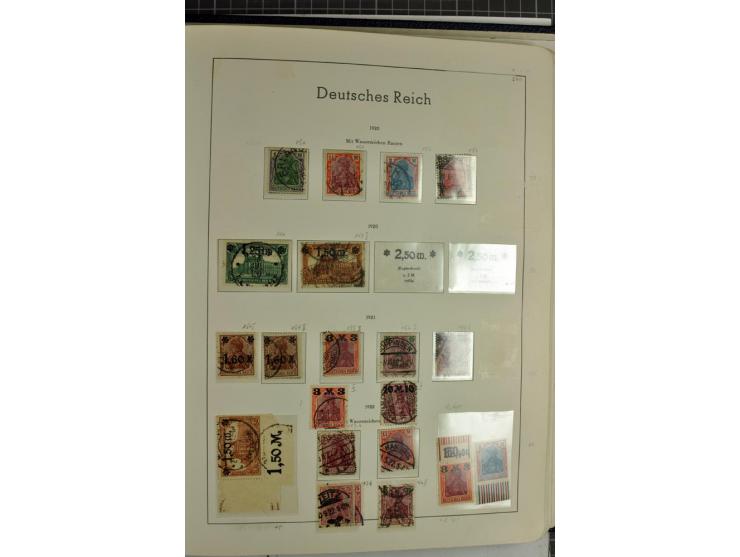 1872/1945, überwiegend gestempelte Sammlung mit u.a. Mi.-Nr. 24 (kleine Beanstandungen, Fotoattest Krug BPP), 66 (2), Bl.3 au
