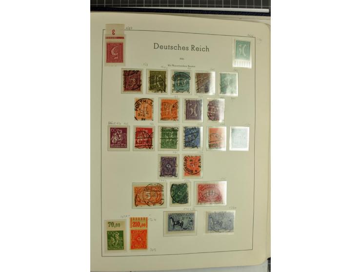 1872/1945, überwiegend gestempelte Sammlung mit u.a. Mi.-Nr. 24 (kleine Beanstandungen, Fotoattest Krug BPP), 66 (2), Bl.3 au