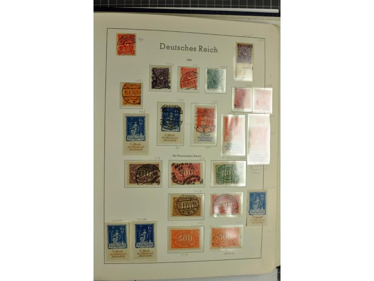 1872/1945, überwiegend gestempelte Sammlung mit u.a. Mi.-Nr. 24 (kleine Beanstandungen, Fotoattest Krug BPP), 66 (2), Bl.3 au