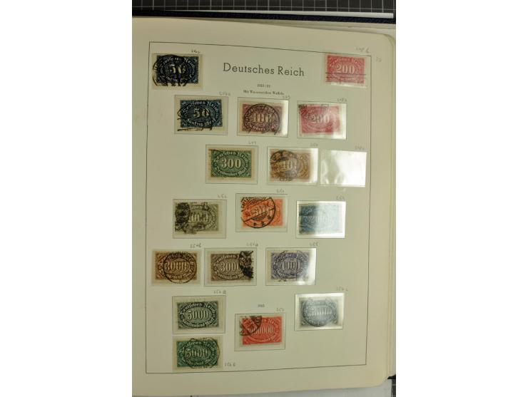 1872/1945, überwiegend gestempelte Sammlung mit u.a. Mi.-Nr. 24 (kleine Beanstandungen, Fotoattest Krug BPP), 66 (2), Bl.3 au