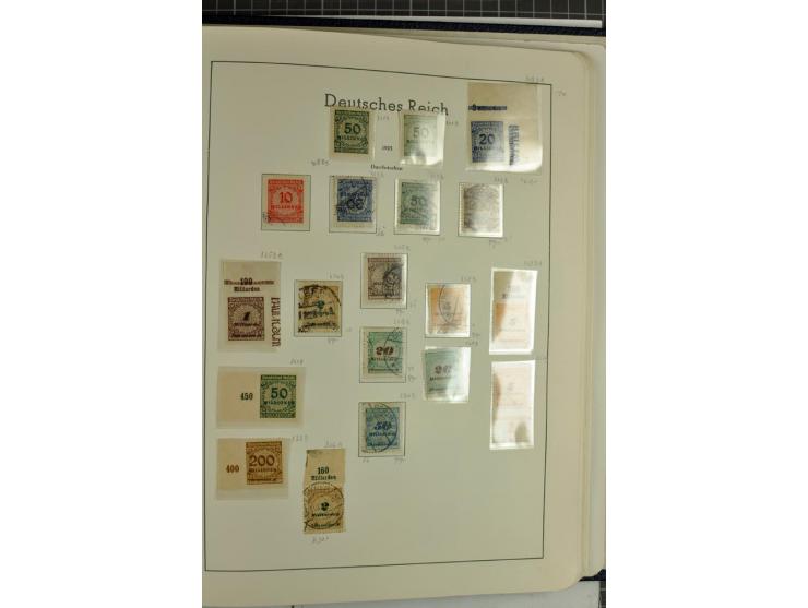 1872/1945, überwiegend gestempelte Sammlung mit u.a. Mi.-Nr. 24 (kleine Beanstandungen, Fotoattest Krug BPP), 66 (2), Bl.3 au
