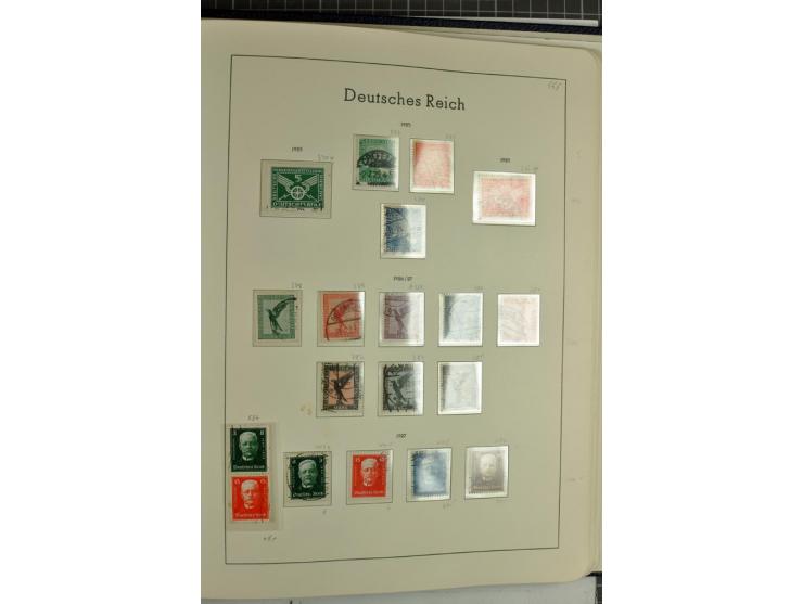 1872/1945, überwiegend gestempelte Sammlung mit u.a. Mi.-Nr. 24 (kleine Beanstandungen, Fotoattest Krug BPP), 66 (2), Bl.3 au