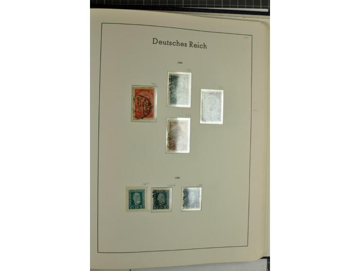 1872/1945, überwiegend gestempelte Sammlung mit u.a. Mi.-Nr. 24 (kleine Beanstandungen, Fotoattest Krug BPP), 66 (2), Bl.3 au