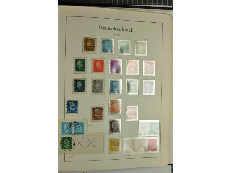 1872/1945, überwiegend gestempelte Sammlung mit u.a. Mi.-Nr. 24 (kleine Beanstandungen, Fotoattest Krug BPP), 66 (2), Bl.3 au
