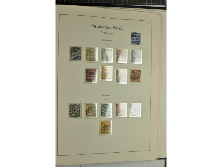 1872/1945, überwiegend gestempelte Sammlung mit u.a. Mi.-Nr. 24 (kleine Beanstandungen, Fotoattest Krug BPP), 66 (2), Bl.3 au