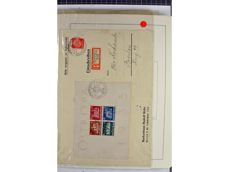 1872/1945, überwiegend gestempelte Sammlung mit u.a. Mi.-Nr. 24 (kleine Beanstandungen, Fotoattest Krug BPP), 66 (2), Bl.3 au