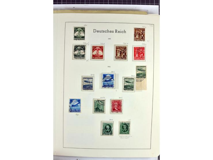 1872/1945, überwiegend gestempelte Sammlung mit u.a. Mi.-Nr. 24 (kleine Beanstandungen, Fotoattest Krug BPP), 66 (2), Bl.3 au