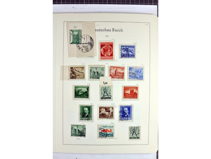 1872/1945, überwiegend gestempelte Sammlung mit u.a. Mi.-Nr. 24 (kleine Beanstandungen, Fotoattest Krug BPP), 66 (2), Bl.3 au