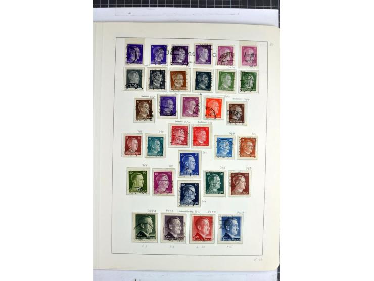 1872/1945, überwiegend gestempelte Sammlung mit u.a. Mi.-Nr. 24 (kleine Beanstandungen, Fotoattest Krug BPP), 66 (2), Bl.3 au