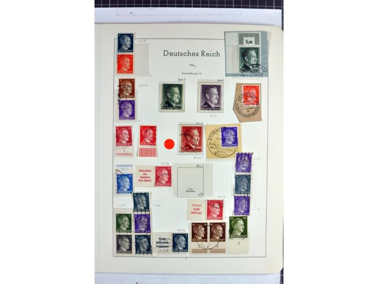 1872/1945, überwiegend gestempelte Sammlung mit u.a. Mi.-Nr. 24 (kleine Beanstandungen, Fotoattest Krug BPP), 66 (2), Bl.3 au