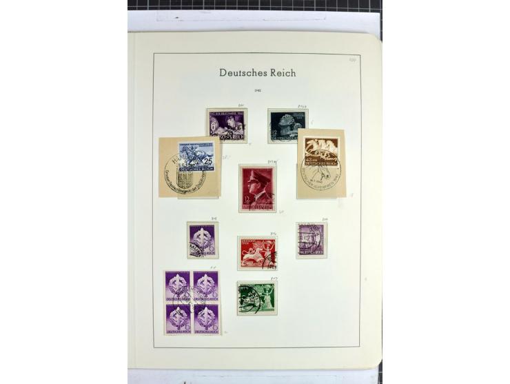 1872/1945, überwiegend gestempelte Sammlung mit u.a. Mi.-Nr. 24 (kleine Beanstandungen, Fotoattest Krug BPP), 66 (2), Bl.3 au