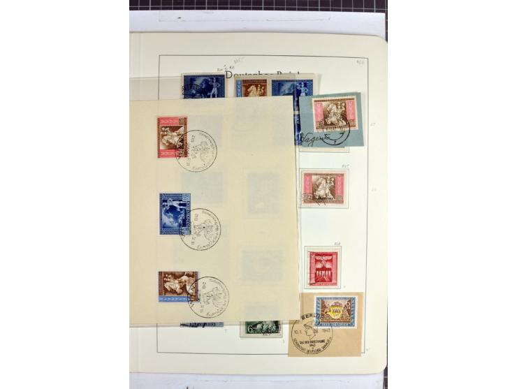 1872/1945, überwiegend gestempelte Sammlung mit u.a. Mi.-Nr. 24 (kleine Beanstandungen, Fotoattest Krug BPP), 66 (2), Bl.3 au