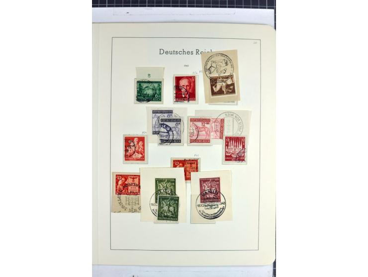 1872/1945, überwiegend gestempelte Sammlung mit u.a. Mi.-Nr. 24 (kleine Beanstandungen, Fotoattest Krug BPP), 66 (2), Bl.3 au