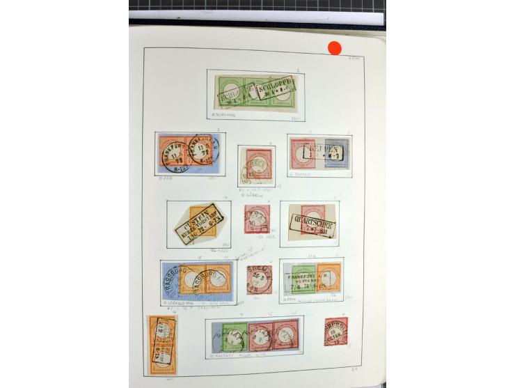 1872/1945, überwiegend gestempelte Sammlung mit u.a. Mi.-Nr. 24 (kleine Beanstandungen, Fotoattest Krug BPP), 66 (2), Bl.3 au