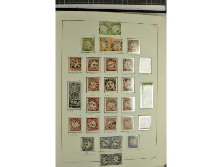 1872/1945, überwiegend gestempelte Sammlung mit u.a. Mi.-Nr. 24 (kleine Beanstandungen, Fotoattest Krug BPP), 66 (2), Bl.3 au