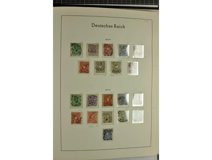 1872/1945, überwiegend gestempelte Sammlung mit u.a. Mi.-Nr. 24 (kleine Beanstandungen, Fotoattest Krug BPP), 66 (2), Bl.3 au