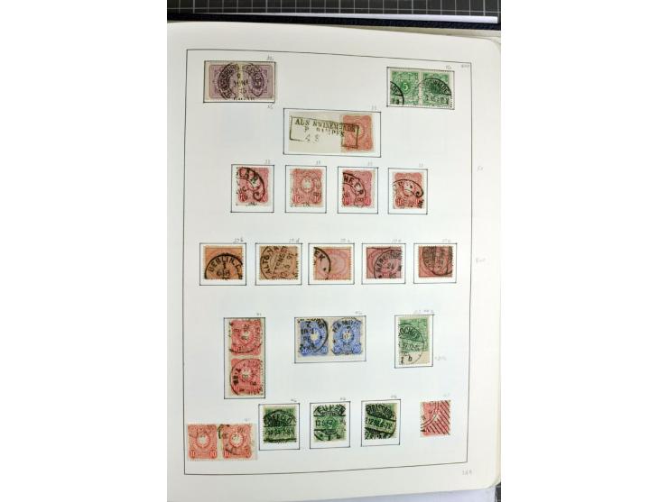 1872/1945, überwiegend gestempelte Sammlung mit u.a. Mi.-Nr. 24 (kleine Beanstandungen, Fotoattest Krug BPP), 66 (2), Bl.3 au