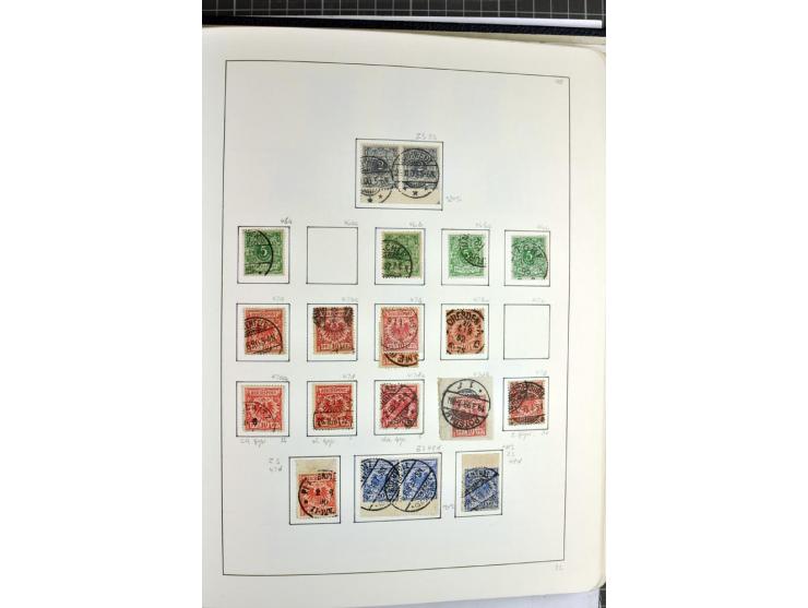 1872/1945, überwiegend gestempelte Sammlung mit u.a. Mi.-Nr. 24 (kleine Beanstandungen, Fotoattest Krug BPP), 66 (2), Bl.3 au