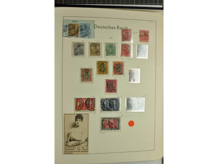 1872/1945, überwiegend gestempelte Sammlung mit u.a. Mi.-Nr. 24 (kleine Beanstandungen, Fotoattest Krug BPP), 66 (2), Bl.3 au