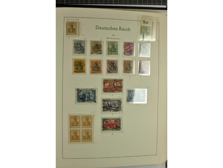 1872/1945, überwiegend gestempelte Sammlung mit u.a. Mi.-Nr. 24 (kleine Beanstandungen, Fotoattest Krug BPP), 66 (2), Bl.3 au