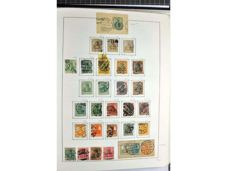 1872/1945, überwiegend gestempelte Sammlung mit u.a. Mi.-Nr. 24 (kleine Beanstandungen, Fotoattest Krug BPP), 66 (2), Bl.3 au