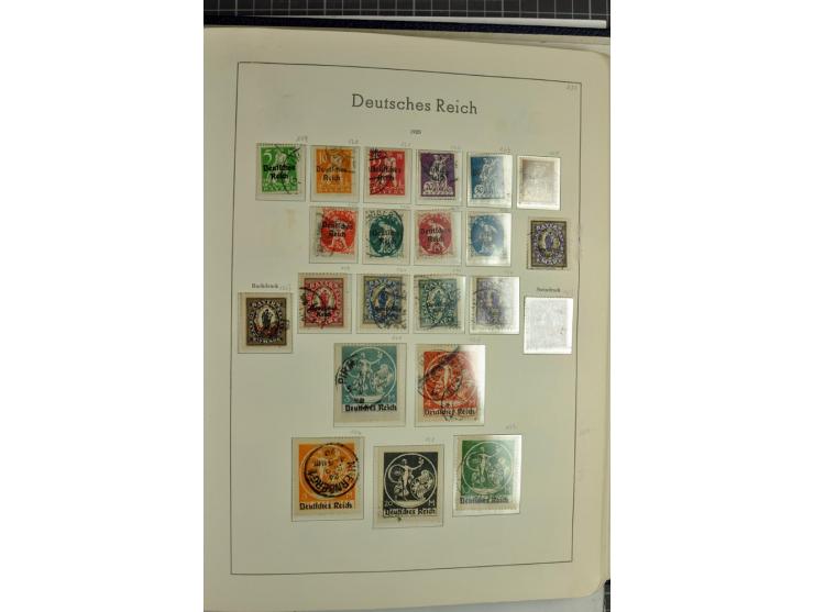 1872/1945, überwiegend gestempelte Sammlung mit u.a. Mi.-Nr. 24 (kleine Beanstandungen, Fotoattest Krug BPP), 66 (2), Bl.3 au