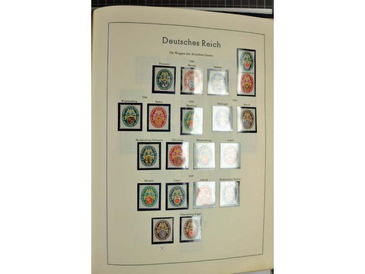 1872/1945, meist ungebrauchte Sammlung ab Brustschild im Vordruckalbum, bis 1900 überwiegend ohne Gummi, danach u.a. mit Mi.-