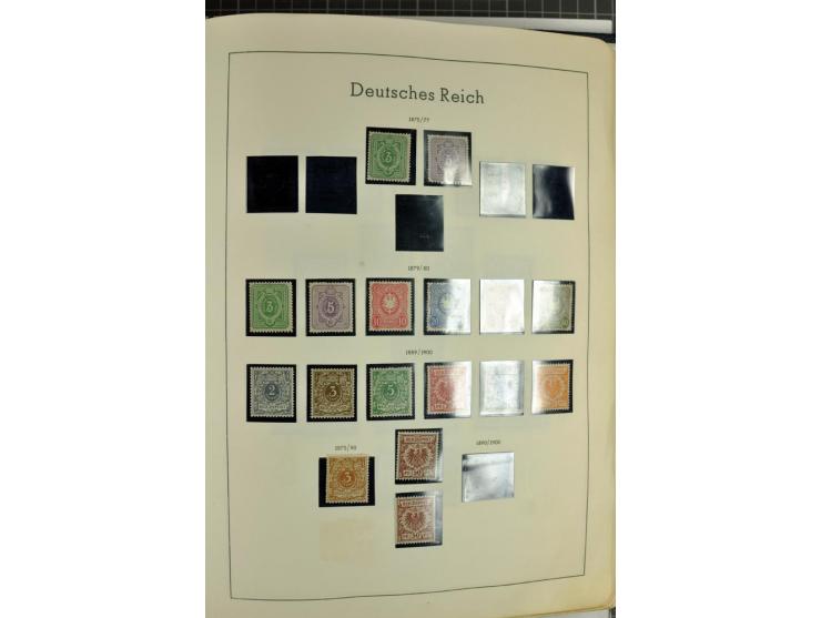 1872/1945, meist ungebrauchte Sammlung ab Brustschild im Vordruckalbum, bis 1900 überwiegend ohne Gummi, danach u.a. mit Mi.-