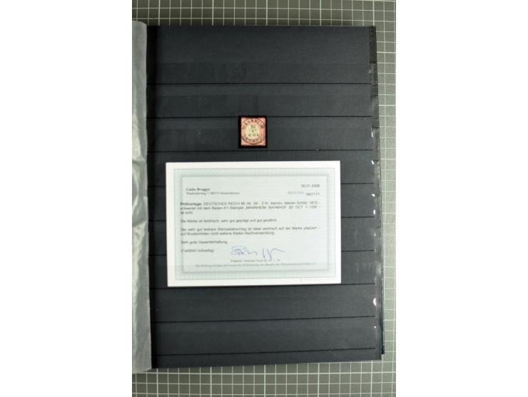 1872/74, sehr schöne gestempelte Brustschild-Sammlung inkl. Briefstücken und Briefen, dabei fast auschließlich sehr schöne Ma