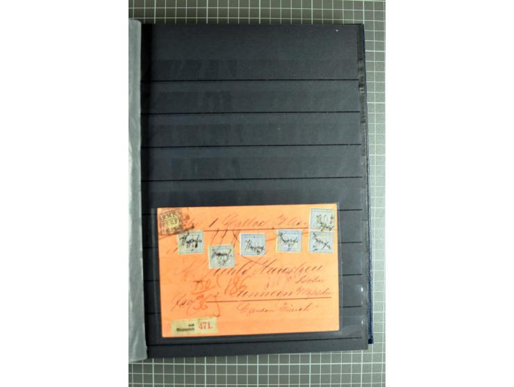 1872/74, sehr schöne gestempelte Brustschild-Sammlung inkl. Briefstücken und Briefen, dabei fast auschließlich sehr schöne Ma