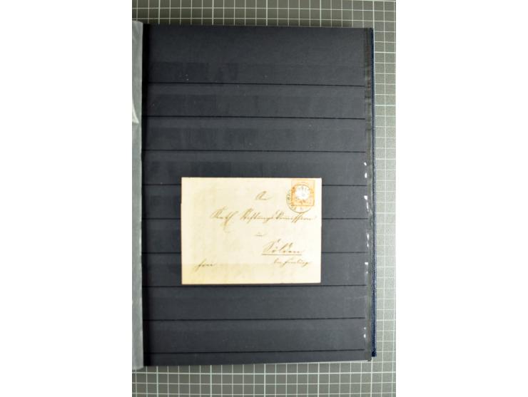 1872/74, sehr schöne gestempelte Brustschild-Sammlung inkl. Briefstücken und Briefen, dabei fast auschließlich sehr schöne Ma