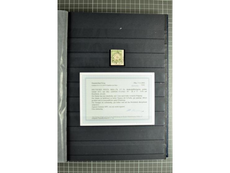 1872/74, sehr schöne gestempelte Brustschild-Sammlung inkl. Briefstücken und Briefen, dabei fast auschließlich sehr schöne Ma