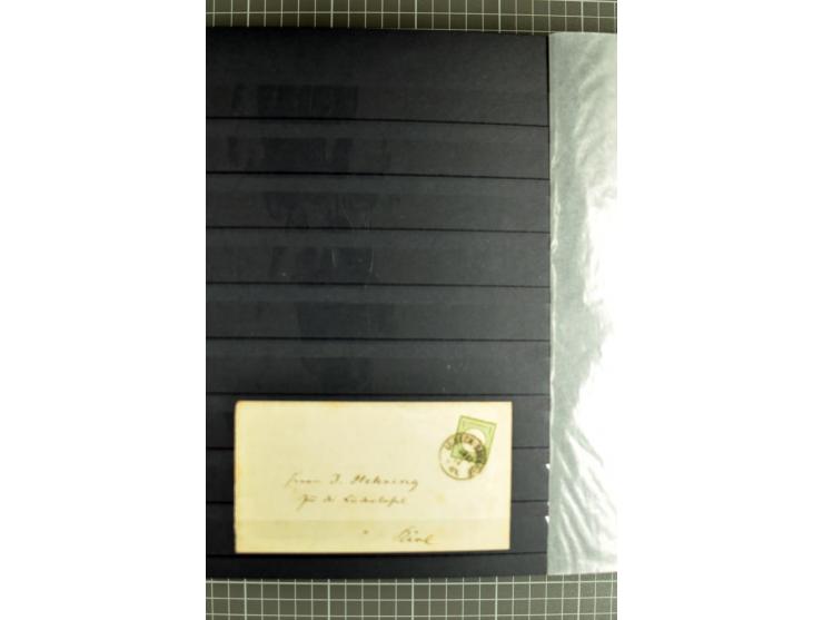 1872/74, sehr schöne gestempelte Brustschild-Sammlung inkl. Briefstücken und Briefen, dabei fast auschließlich sehr schöne Ma