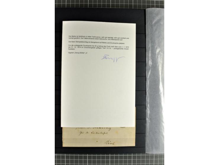 1872/74, sehr schöne gestempelte Brustschild-Sammlung inkl. Briefstücken und Briefen, dabei fast auschließlich sehr schöne Ma