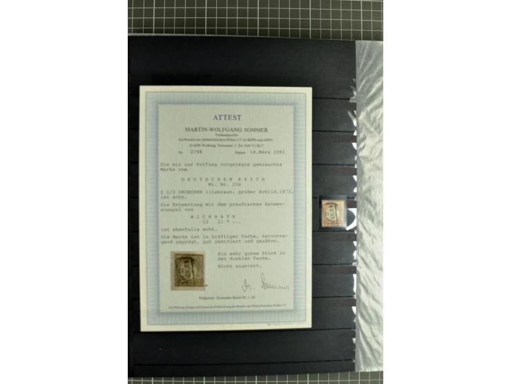 1872/74, sehr schöne gestempelte Brustschild-Sammlung inkl. Briefstücken und Briefen, dabei fast auschließlich sehr schöne Ma